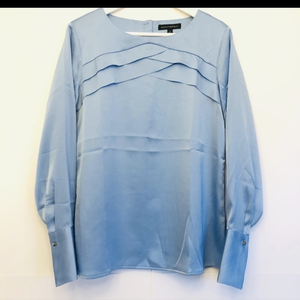 BANANA REPUBLIC sky-blue blouse S